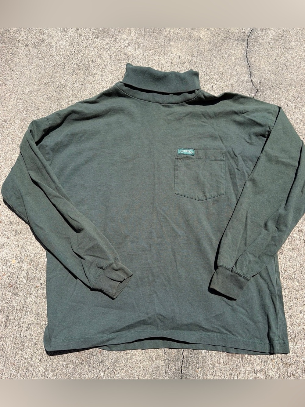 Duck Head Dark Green Turtleneck Pocket Tshirt